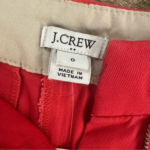 J. Crew Women’s Coral 3 1/2 inch Khaki Shorts Sz 0 NWT - Picture 4 of 8